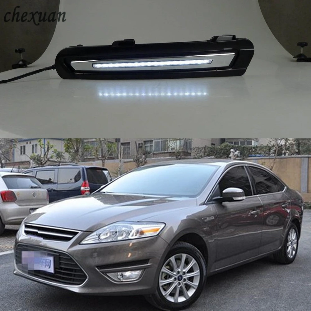 CSCSNL 1 комплект для Ford Mondeo 2011 2012 2013 12 В ABS DRL дневные ходовые огни Автомобильный светодиодный фонарь с противотуманной головкой крышка автомобиля-Стайлинг