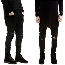 Men and women New 2015 High Quality Famous Brand Casual Men ripped robin Straight Jeans Men Frayed biker Trousers pants big size