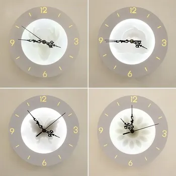

Clock Wall Lamps For living room Bedroom 22w Wall Sconce White Indoor Lighting Lamp AC85-265V LED Wall Light Indoor Lighting