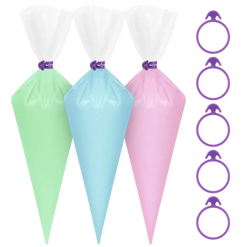 

10 loaded silicone retaining ring Pastry bags Cable tie sealing ring