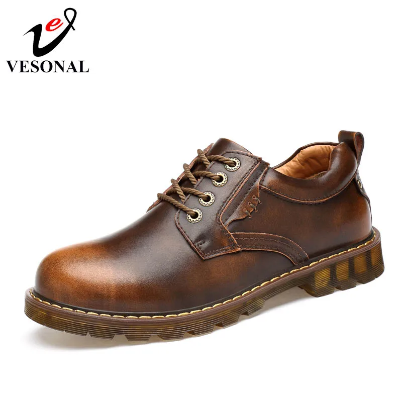 

VESONAL Brand Soft Leather Male For Men Shoes Adult 2018 Spring Autumn Fashion Quality Men Dress Shoes Business Walking Footwear