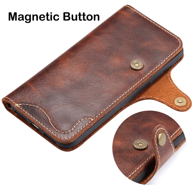 handmade Leather Phone Case Cover for Samsung S10 Plus