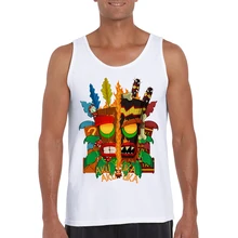 Новая мода Tiki дизайн для мужчин футболка индийский маска печатных мужские майки Мужской с круглым вырезом Повседневный жилет