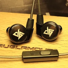 Best price 100% Original AUGLAMOUR R1S High Quality 3.5mm Metal In-ear Earphones Ear Hook HIFI Earphone DIY DJ Bass Headset Free Shipping