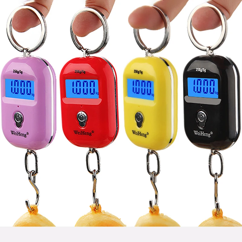 

25Kg X 5.0 g/10g Mini Digital Hanging Scale LCD Display Backlight Luggage Scale for Fishing Luggage Travel Electronic Scale