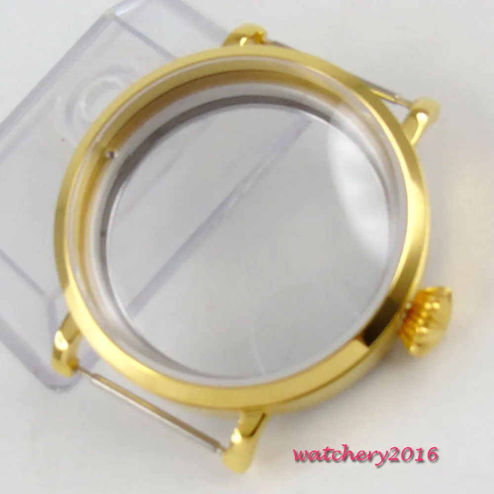 Parnis 46mm Polished stainless steel case fit eta 6498 6497 ST 3600 movement 