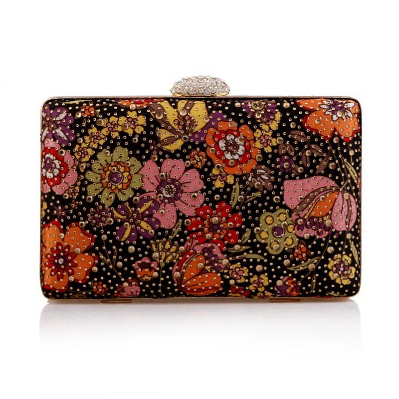 

Small Mini Women Elegant Evening Bag Lady Diamond Banquet Bag Female Wedding Party Clutch Handbag Many Flower Purse Ladies Gifts