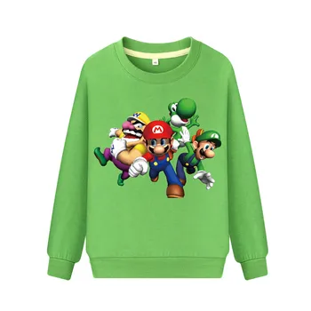 

Spring Mario Print Hoodies For Kids Clothing Autumn Long Sleeve Hoodie Boy Girls Pullover Pink Casual Sweatshirts Children ZB030