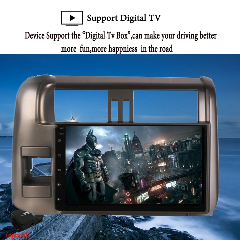 Excellent 9" Android9.1 Built-in 4G LTE CarPlay car multimedia dvd music video unit gps navi For Toyota Prado Land Cruiser 2010-2013 17