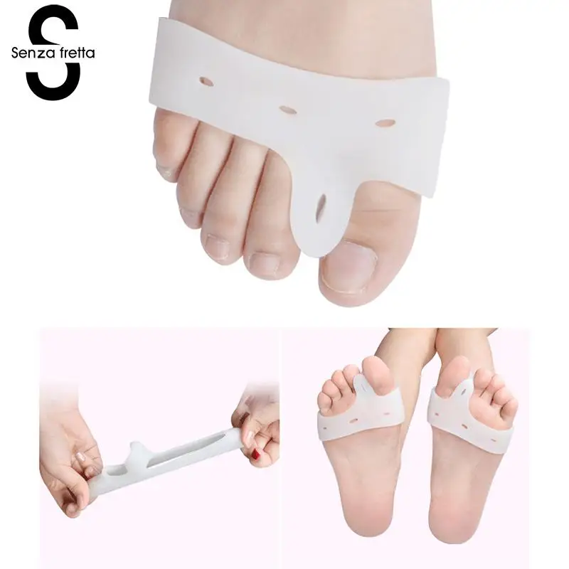 2pcs Silicone Toe hallux valgus Separators Straighteners Bunion Relief