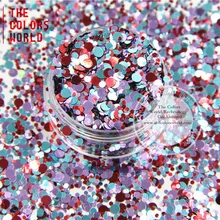 RM321-288 смешанные цвета и круглые точечные формы металлический блеск для косметика для ногтей и украшения своими руками