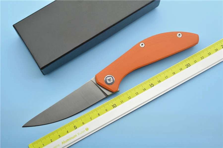 

XS EDC- SIGMA good quality Flipper folding knife D2 blade G10 handle hunting practical camping survival knives pocket