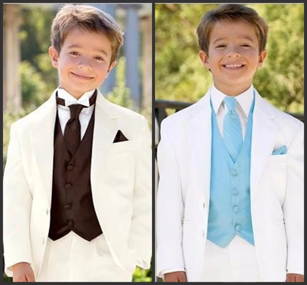 Изготовленный на заказ белый торжественный детский Свадебный костюм для мальчиков наряд для мальчиков/Детские Смокинги на заказ