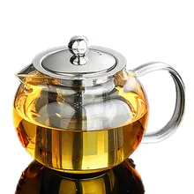 Термостойкий стеклянный чайник с фильтром из нержавеющей стали, китайский чайник кунг-фу, чашка и чайник