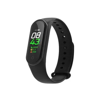

M4 Color Screen Smart Bracelet Fitness Tracker Heart Rate Blood Pressure Sleep Monitoring Call Reminder IP67 Health Wristband