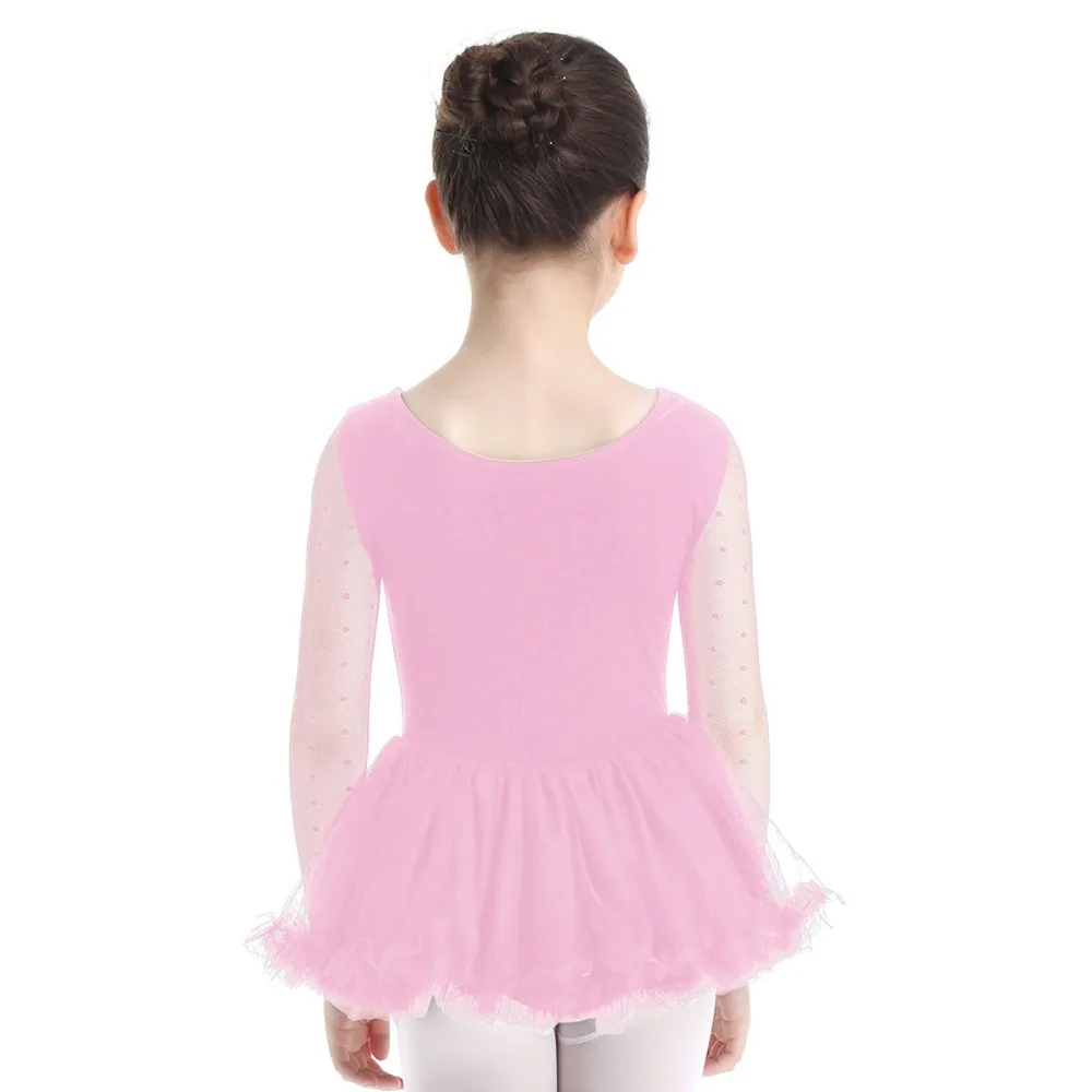 Professional Kids Girls Mesh Ballet Dance Tutu Dress Gymnastics Leotard Skirt Ballerina Costume Modern Lyrical Dancing Dresses