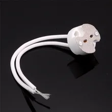 Основание светильника MR16 G4 GU5.3 Керамика лампа держатель гнезда с кабели для разъем светодиодные лампочки 5 шт./лот