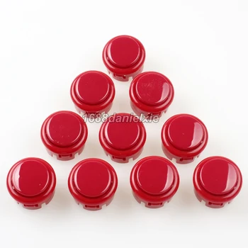 

New 10x OEM 30mm Push Button Replace For Sanwa Joystick OBSF-30 Buttons Arcade PC Sticker Games Jamma Mame Red Color