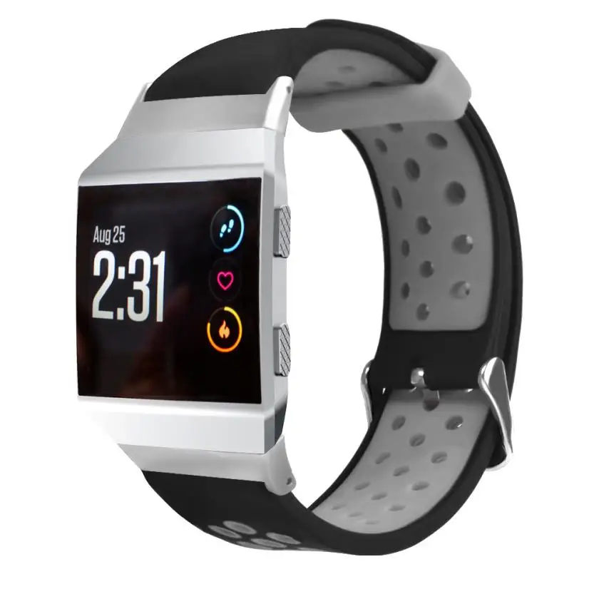 

2018 New Light Weight Ventilate Holes Soft Silicone Wrist Band Watch Strap Wristband For Fitbit Ionic