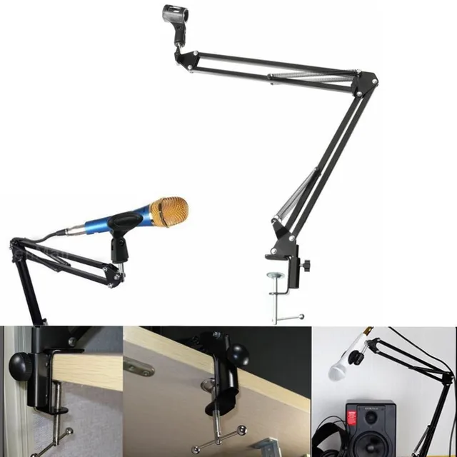 New Recording Microphone Holder Stand Clip Mic Adjustable Suspension Boom Table Bracket With Shock Holder Mount For Micrphones