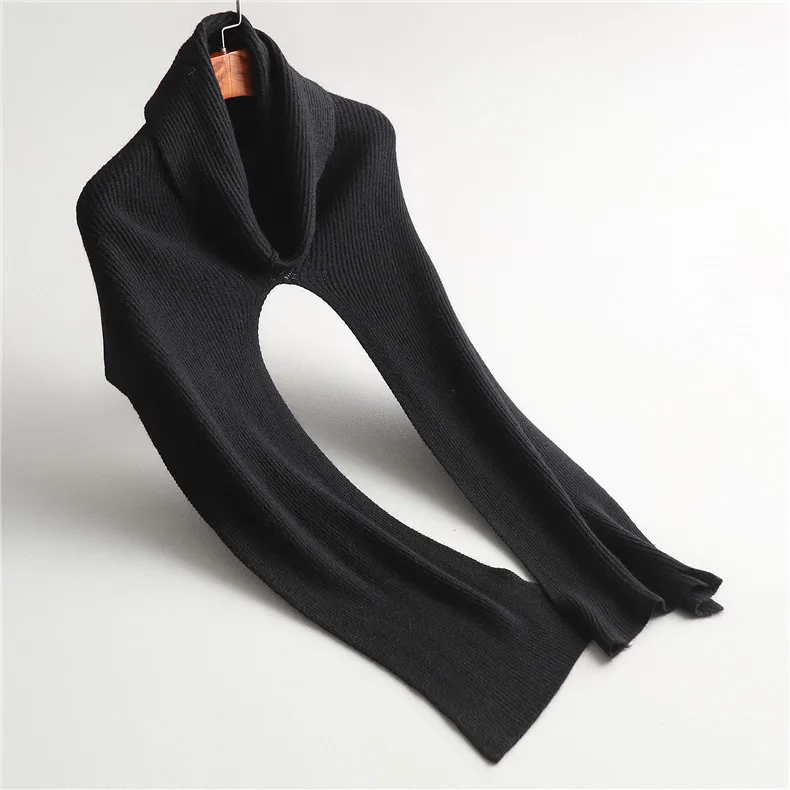 2018new Women Wool Blends Knitted Wrap Swing Fashion High Collar Poncho For Female Scraves Irregular Warm Winter Shawl Capes