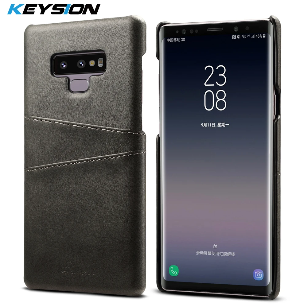 Чехол KEYSION для Samsung Galaxy Note 9 кожаный Роскошный кошелек с отделениями карт мягкая
