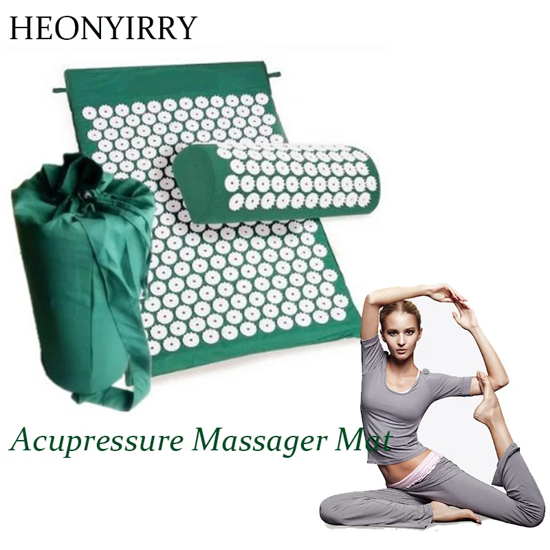 Massager Cushion Acupuncture Sets Relieve Stress Back Pain Acupressure Mat/Pillow Massage Mat Rose Spike Massage and Relaxation