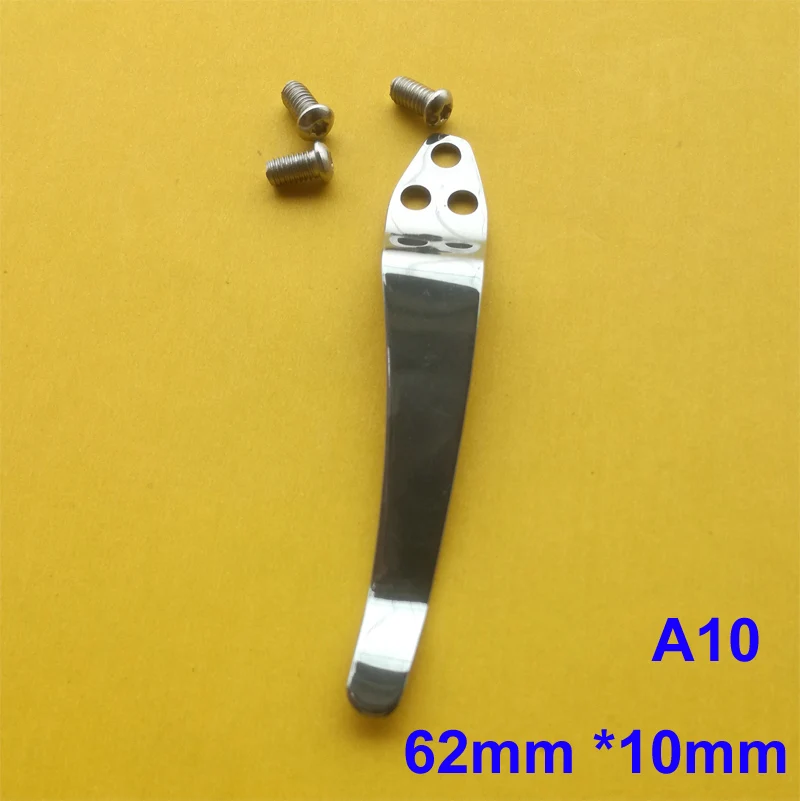 62mm *10mm Pocket Clip folding knives Clip flashlight or EDC tools with screws (No A10)