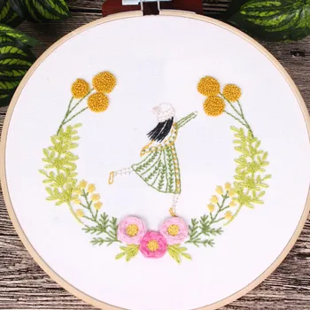 

2018 Sale Diy Material Package Stereo Beginners New Painting Of Flowers And Ribbons Embroidery 3 D Wedding Europe Type Printing