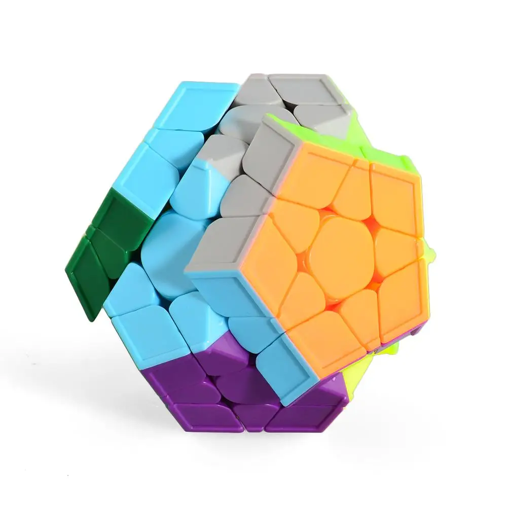 Новые поступления Гладкий прочный Скорость куб 3x3 Додекаэдр тизеры головоломка, куб, игрушки для детей-красочные