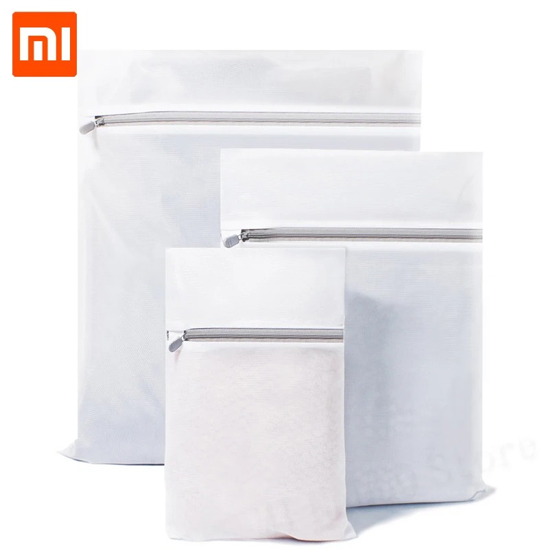 

xiaomi zero zipper mesh laundry bag washing machine underwear socks clothes storage bag home practical protection mesh bag