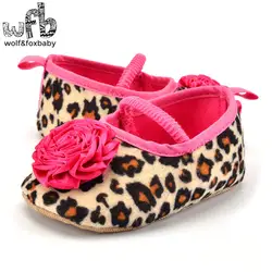 Розничная продажа; обувь для малышей с мягкой подошвой; нескользящая повседневная обувь; леопардовый цветок; модная детская обувь для
