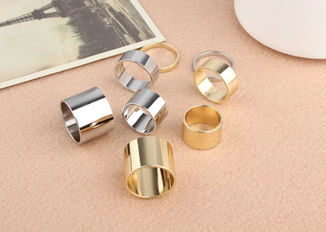 

Fashion Punk Rock Set of 4 Ring Gold / Silver Midi Mid Nail Knuckle Finger Rings Jewelry For Women