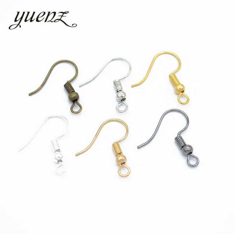

YuenZ 100 pcs 6 Color DIY Iron Earring Hook Findings Earrings Clasps Hooks For Earrings Jewelry making 20*17mm V101