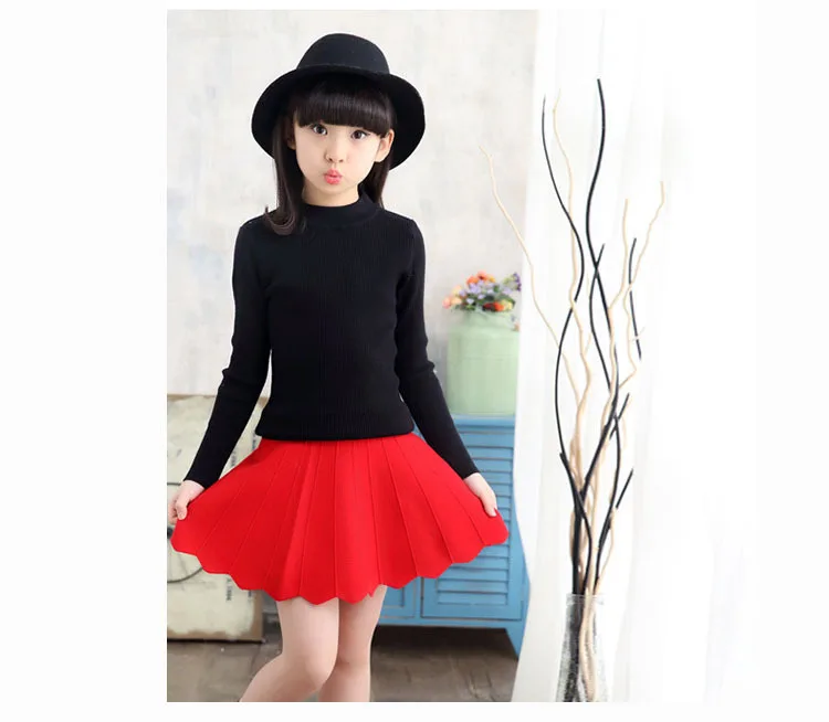 knit high waist school skirts kids autumn winter spring a line princess skirt girls clothes 2018 red black children clothing  4 5 6 7 8 9 10 11 12 13 14 15 years little big girl  girl's skirt girl mini skirt clothing (8).jpg