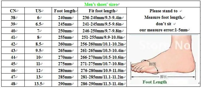 27.0 cm shoe size