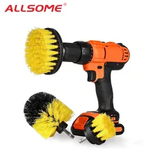 ALLSOME электрическая щетка насадка в виде щетки Чистая для ванной поверхности Ванна плитка для ванной Grout Беспроводная мощность жесткий очищающий набор