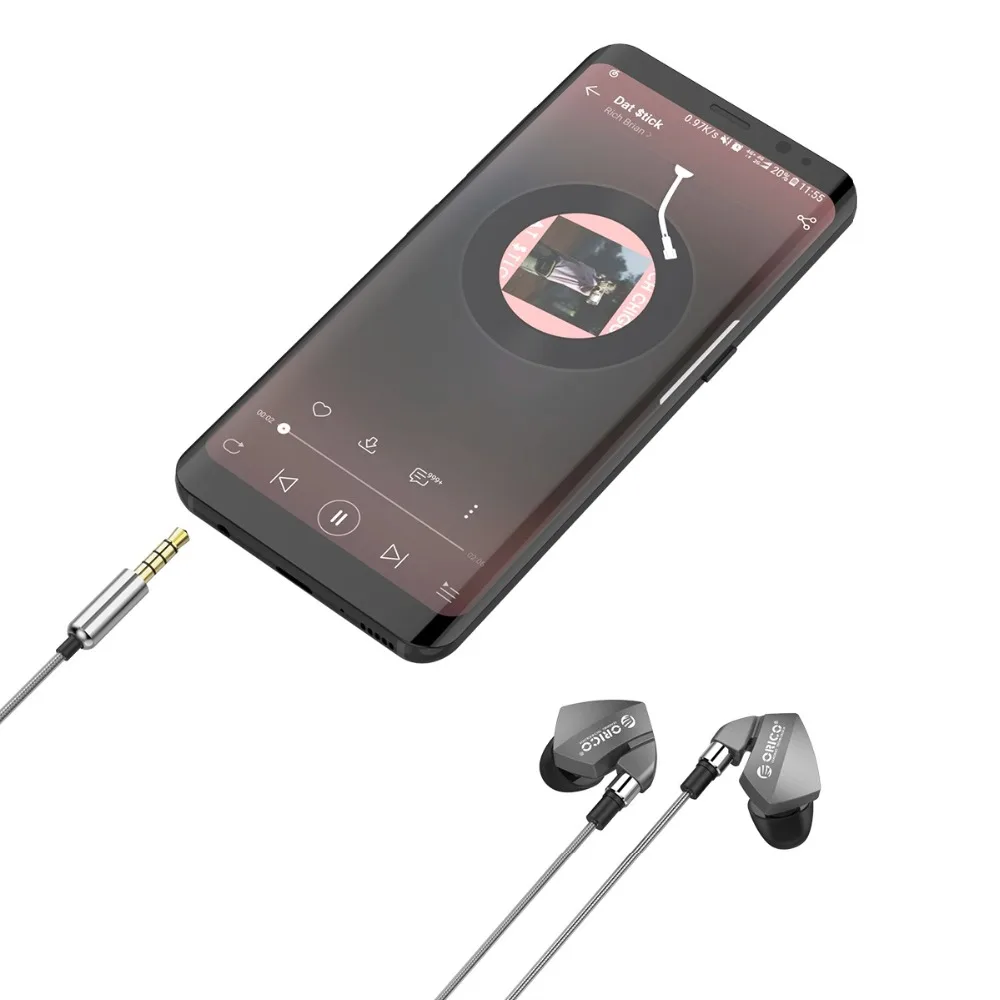  ORICO Super Bass Kopfhörer In Ohr Kopfhörer Sport Musik Stereo Sound Ohrhörer mit Mikrofon für iPho