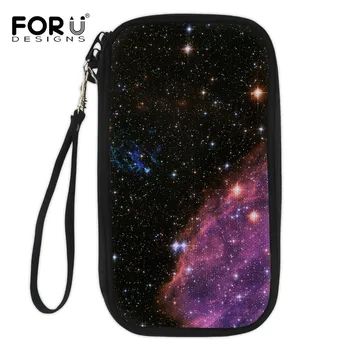 

FORUDESIGNS Galaxy Starry Sky Travel Passport Cover Organizer Wallets Women Men ID Business Card Holder on Case Large Capacity