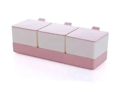 2/3/4 сетки для хранения специй коробка с ложкой набор банок для приправ сахар шейкер для соли и перца контейнер для хранения кухонный Органайзер - Цвет: D