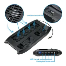 Для Xbox one X консольные контроллеры ONEX вертикальная подставка охлаждающий вентилятор кулер зарядная док-станция для хранения и 4 дополнительных usb порта