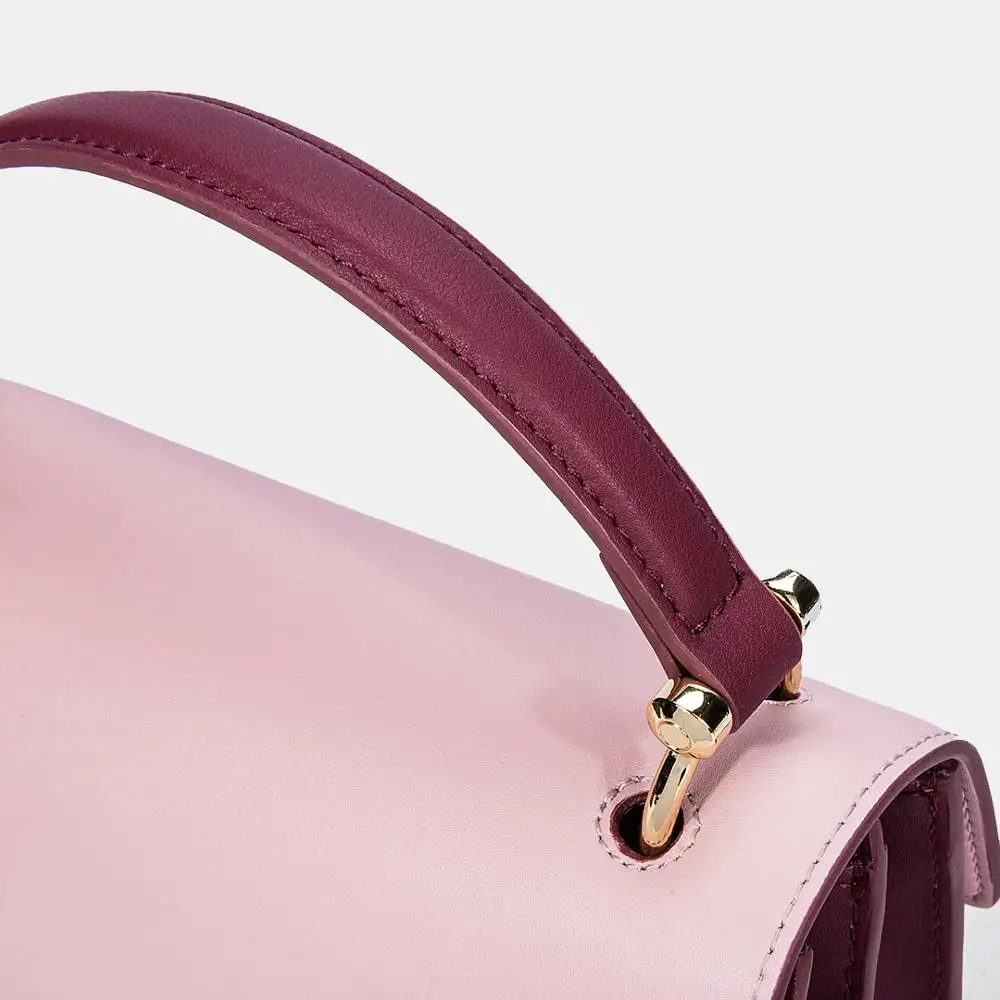  Original xiaomi mijia leather contrast color handbag multi-grid storage trendy color matching one s