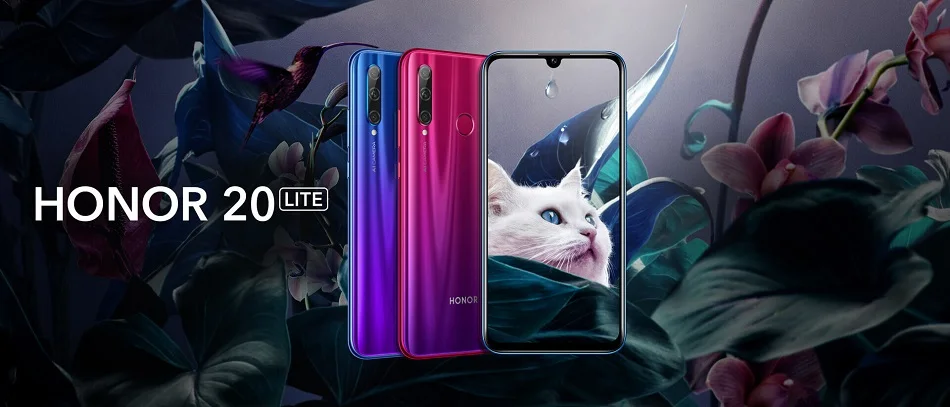 Honor 20 lite, Смартфон Honor 20i Android 9,0, четыре ядра, 6,5 дюймов, полный экран, 1440x1440, двойная камера, 3 слота, сотовый телефон