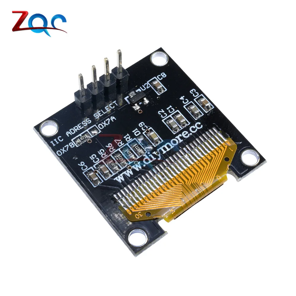 Последовательный белый OLED дисплей 0 96 дюйма IIC 128X64 I2C SSD1306 12864 плата с ЖК экраном GND