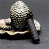Natural Obsidian Pendant Prajna paramita Sutra Buddha Necklace Pendant With Lucky Beads Chain Fashion Jewelry For Men women 5