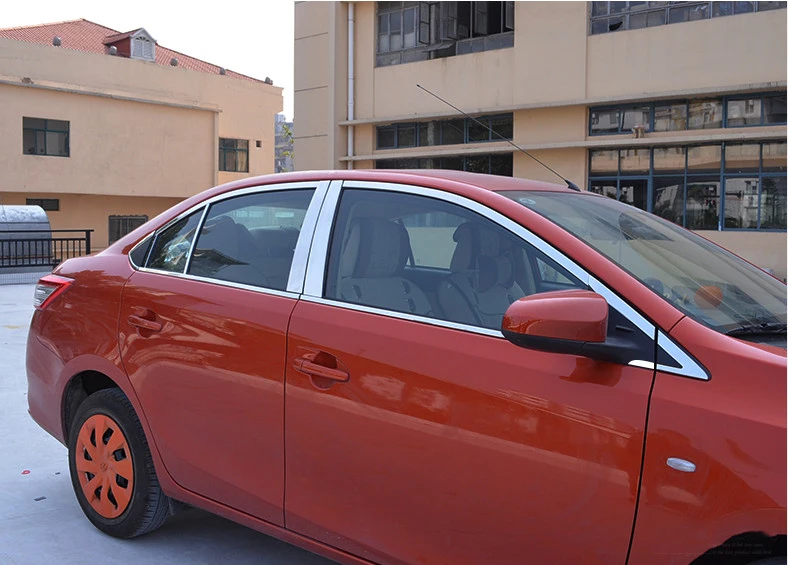Отделка из нержавеющей стали для крышки подоконника toyota vios 2014 2015 2016 2017 2018 yaris sedan
