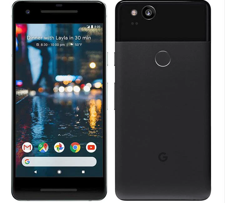 Original desbloqueado versión UE Google Pixel 2 4G LTE 5,0 pulgadas Android Teléfono Celular Octa Core 4 GB RAM 64 teléfono sim único de GB/128GB ROM