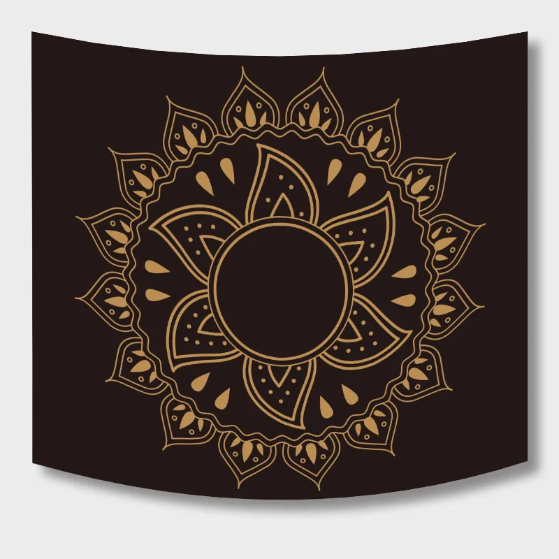 Bohemian Tapestry Indian Black Rose Gold Room Rug Wall Hanging Decoration Yoga Mat Boho Wedding Decor for Home and Garden  (9)