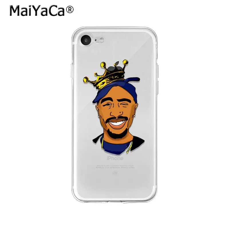 Yinuoda Rapper 2Pac Makaveli Tupac Amaru Shakur TPU Мягкий силиконовый чехол для телефона для iPhone X XS MAX 6 6S 7 7plus 8 8Plus 5 5S XR