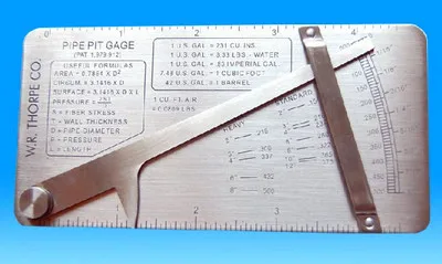 

WG-20PPG Cat # 17 pipe pit gage Pipe mine Welding inspection ruler Measuring gauge Pipeline ruler Pipe concave ruler